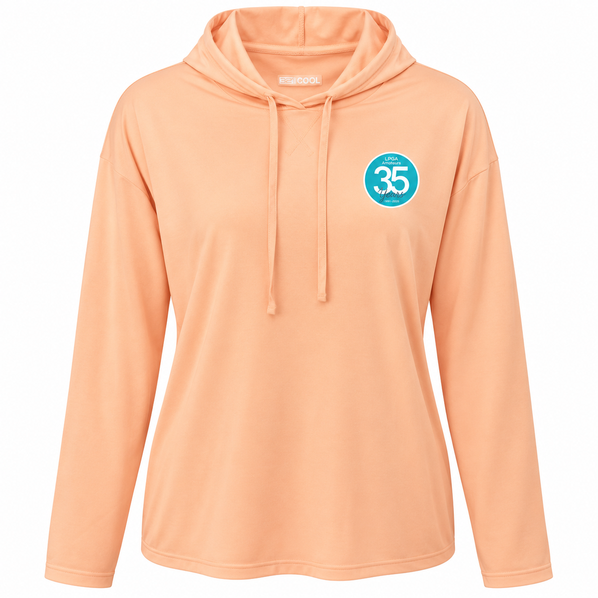 35 Year Logo - UPF 50+ Long Sleeve Hooded Tee Shirt