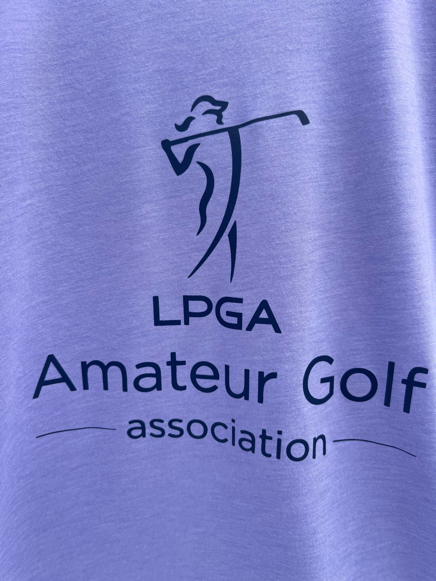 Lavendar Short Sleeve Triblend Navy Logo