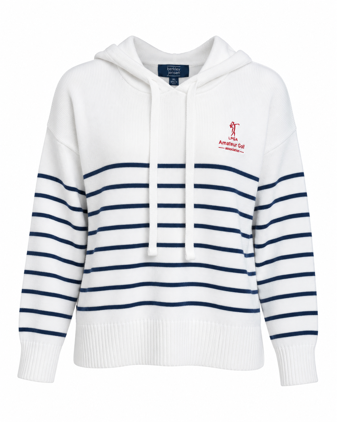 SWEATER - Summer weight White/Navy