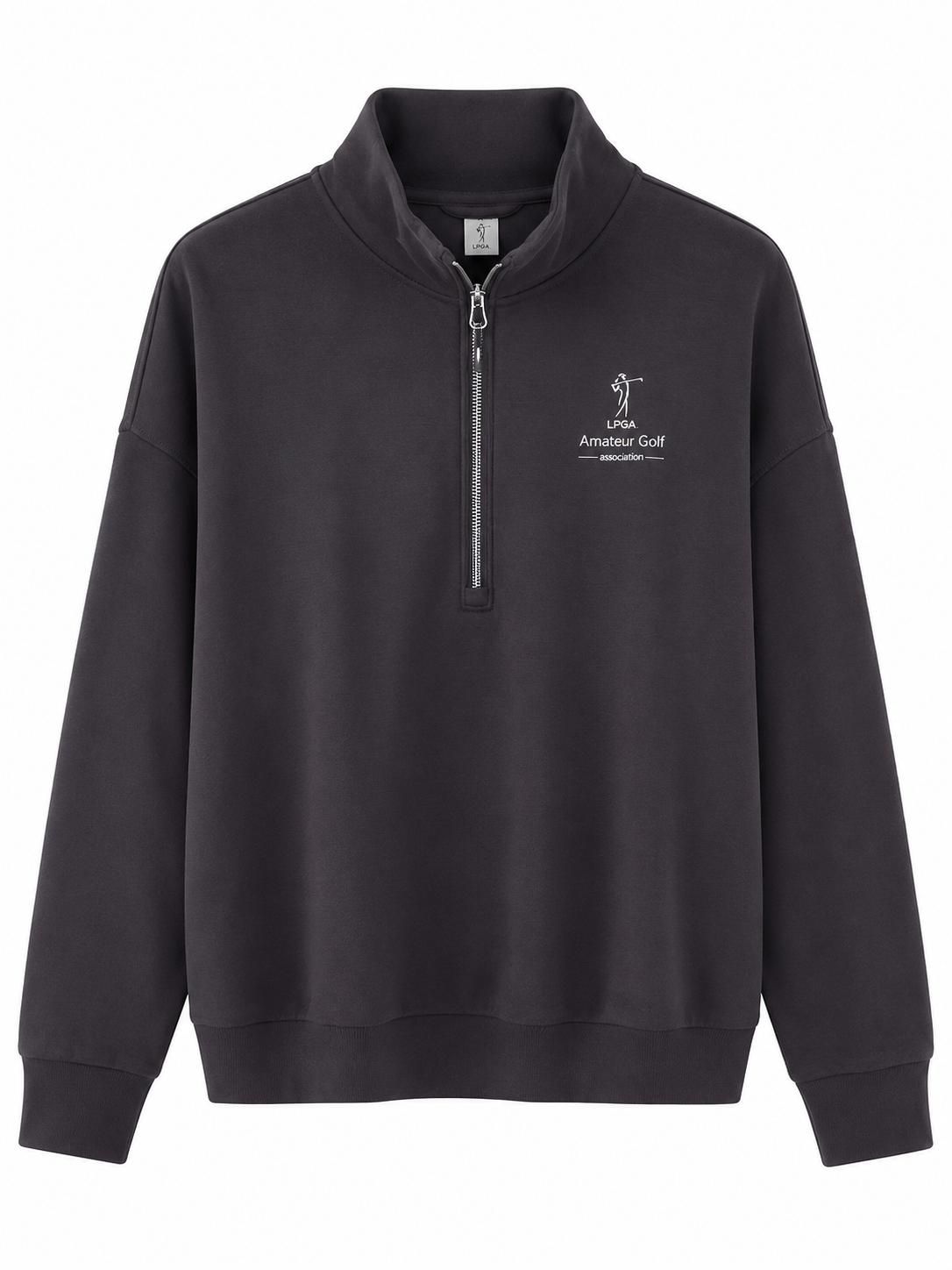 Zip 1/4 Pullover - Washed Black
