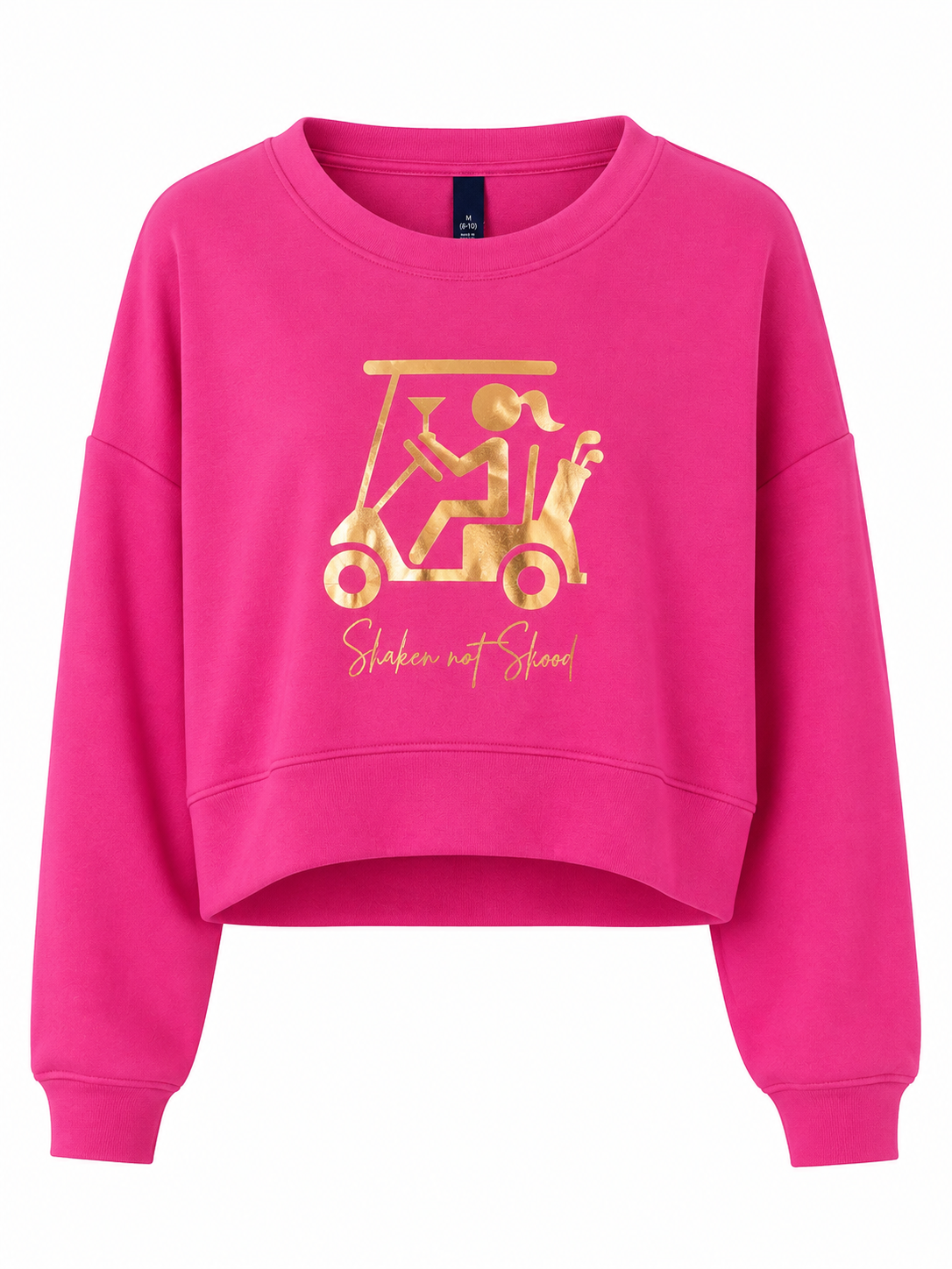 '26 GOAT Bling - "Shaken not Sliced" Martini Crop Sweatshirt