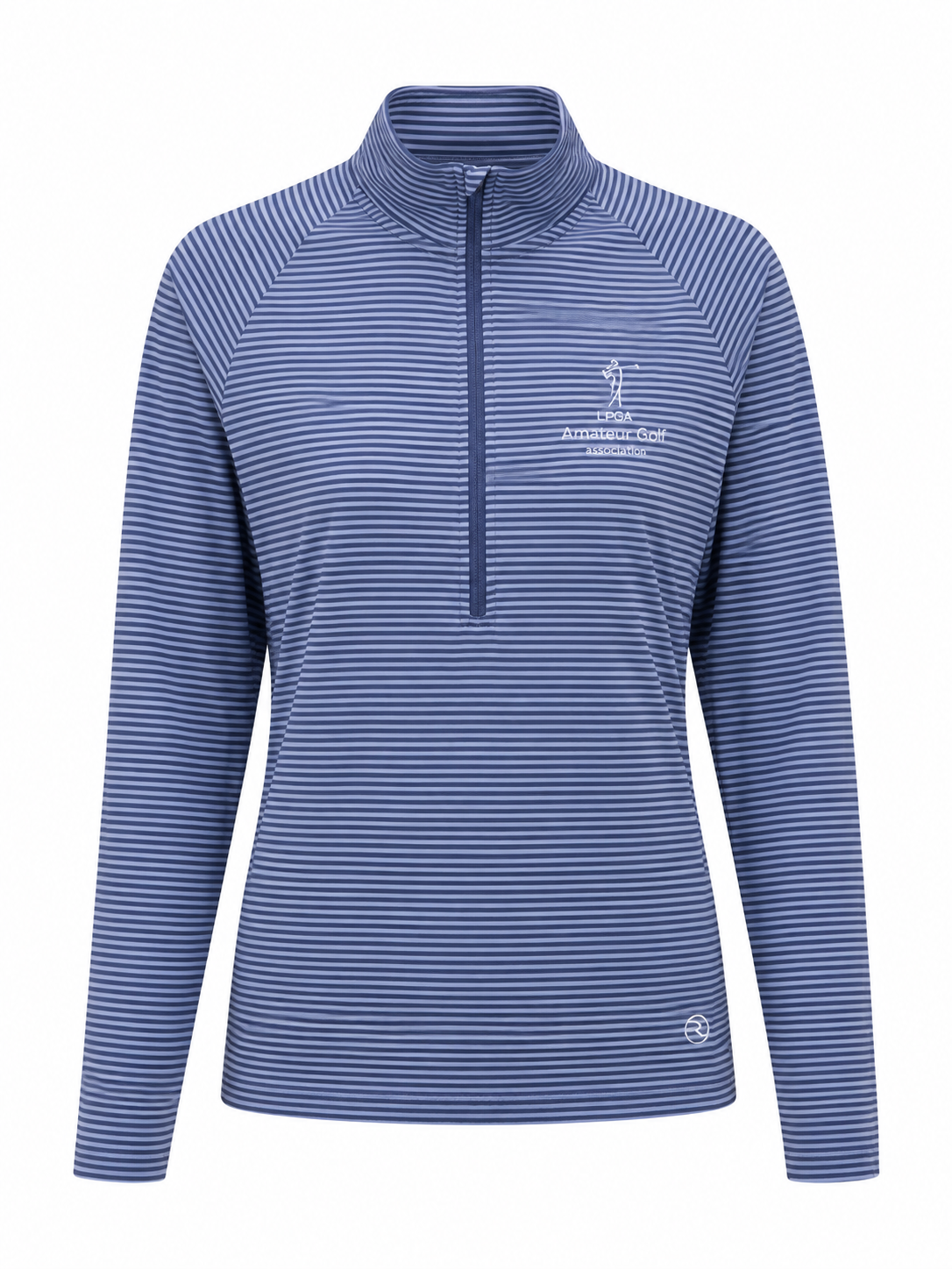 Long Sleeve 1/4 Zip UPF 50+ Stripe Blue