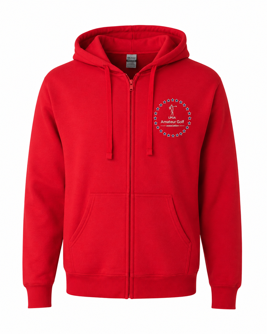 AMERICA Hoodie - Full Zip Red