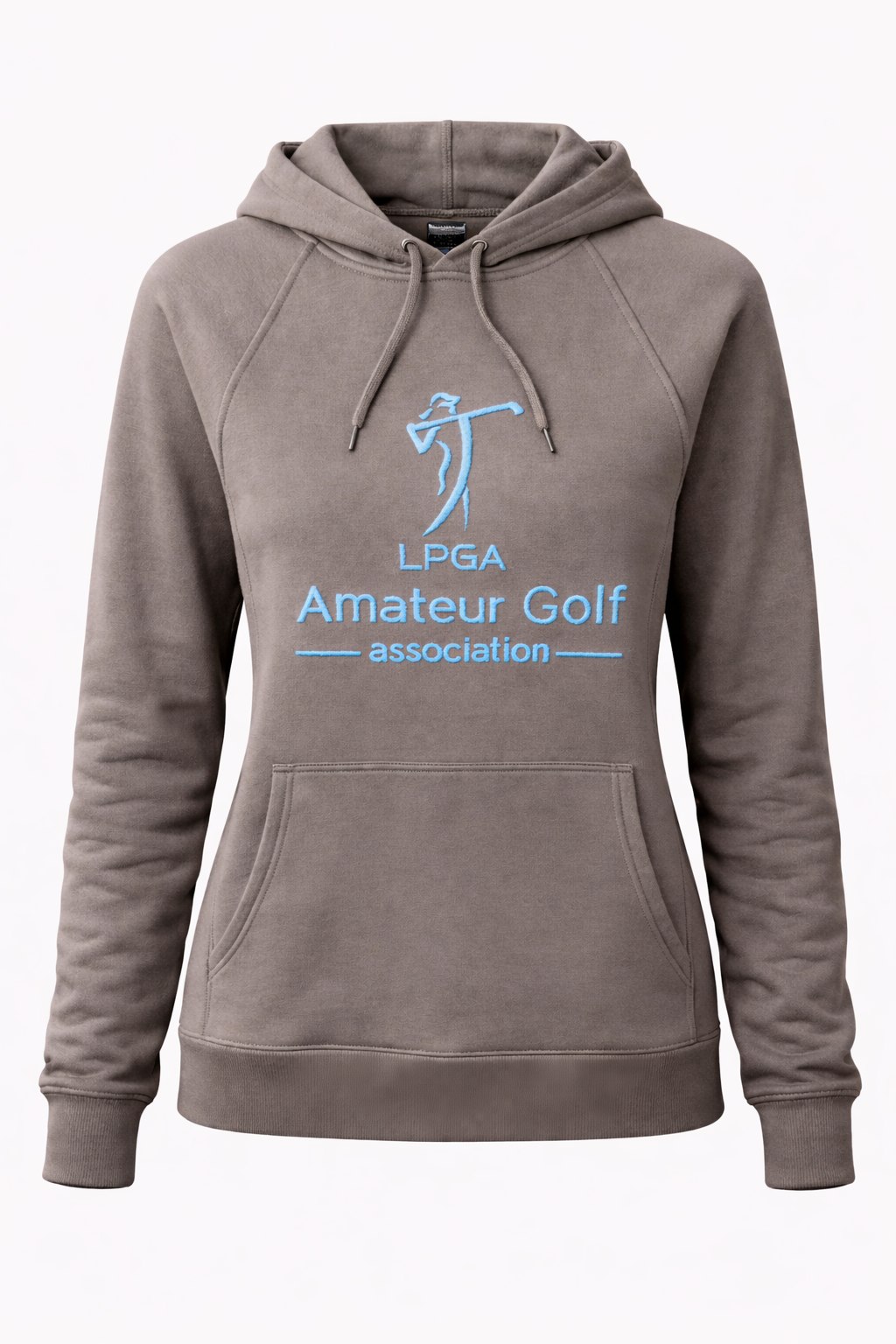Comfy Fleece Hoodie Clay Blue Logo