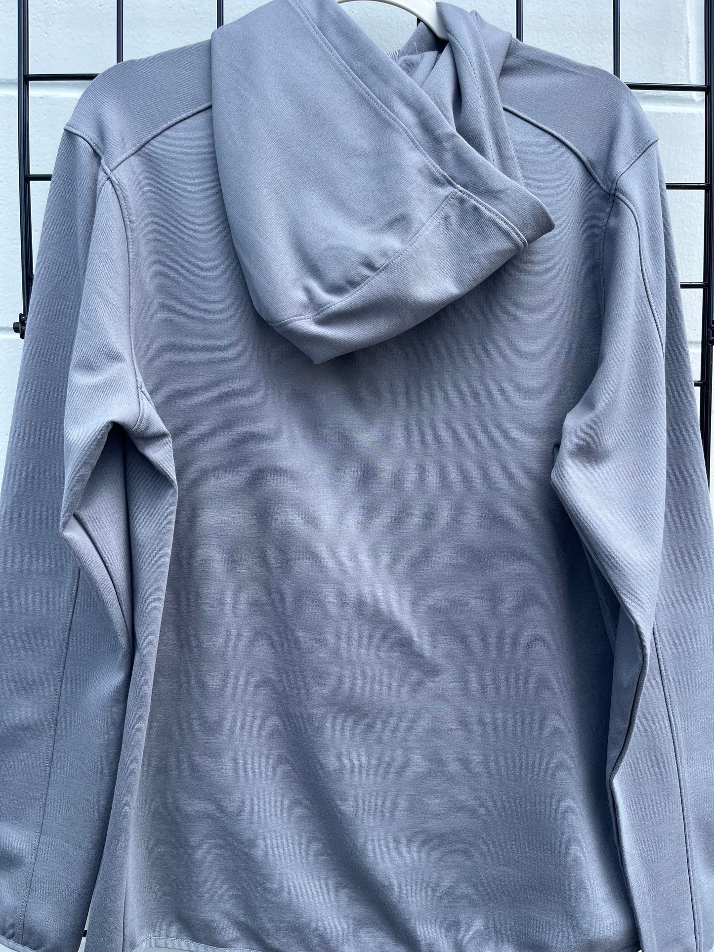 Summer Hooded Sweatshirt Grey with Blue Logo