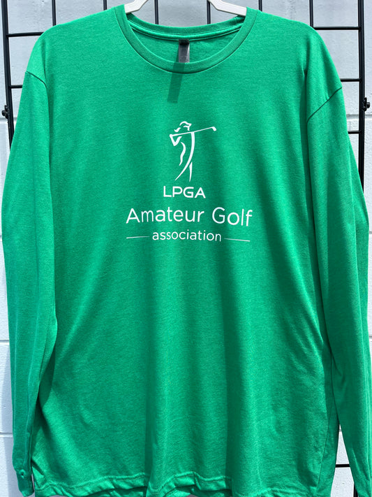 Long Sleeve Cotton Tee Shirt Green Unisex Fit