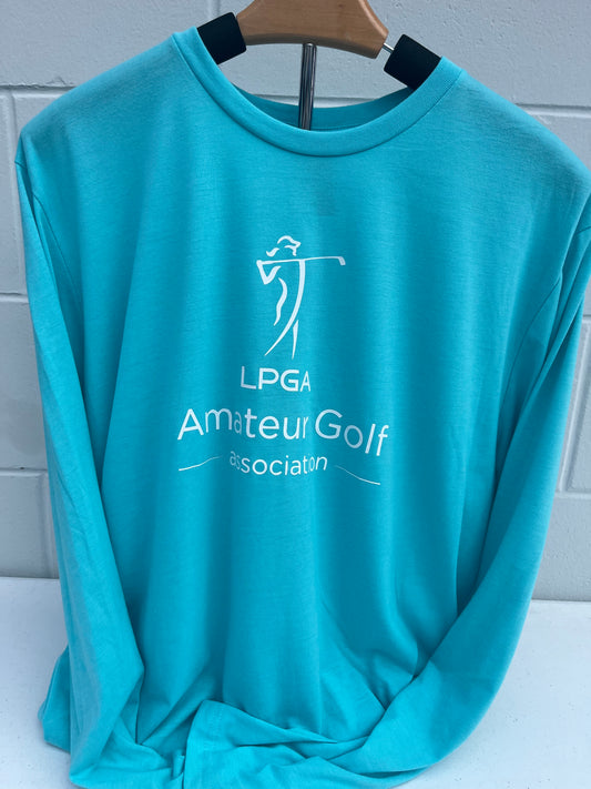 Aqua Long Sleeve Triblend Tee Shirt