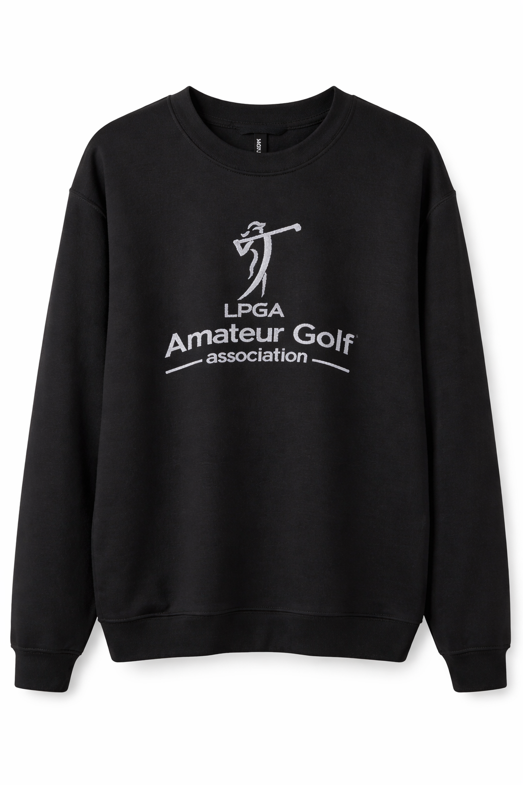 Buttery Modal Crewneck Black Blue Foil Logo