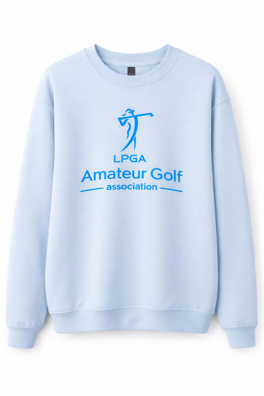 Buttery Modal Crewneck Pale Blue Bright Blue Logo