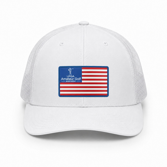 AMERICA Low Pro Trucker Silicone Flag White