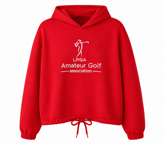AMERICA Red Crop Hoodie
