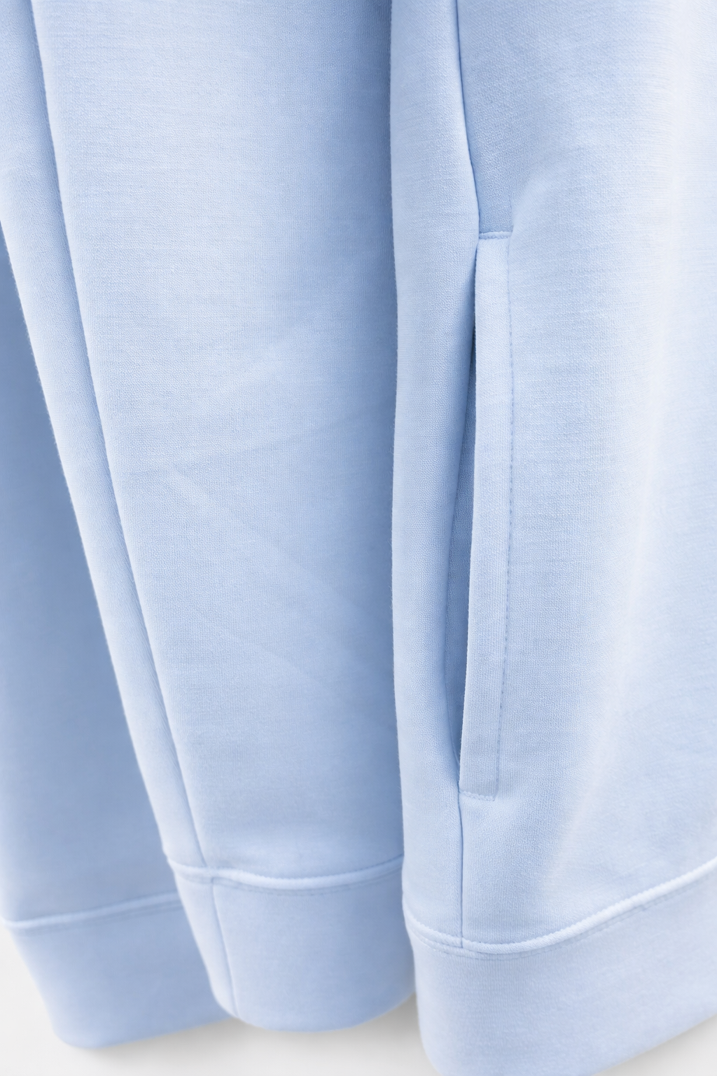 Buttery Modal Crewneck Pale Blue Navy Logo