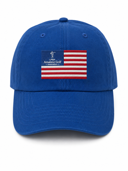 AMERICA Hat Flag Logo Royal Blue Twill