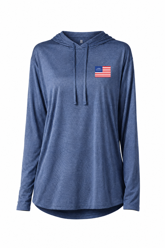 AMERICA 50+ UPF Hooded Tee Shirt Navy