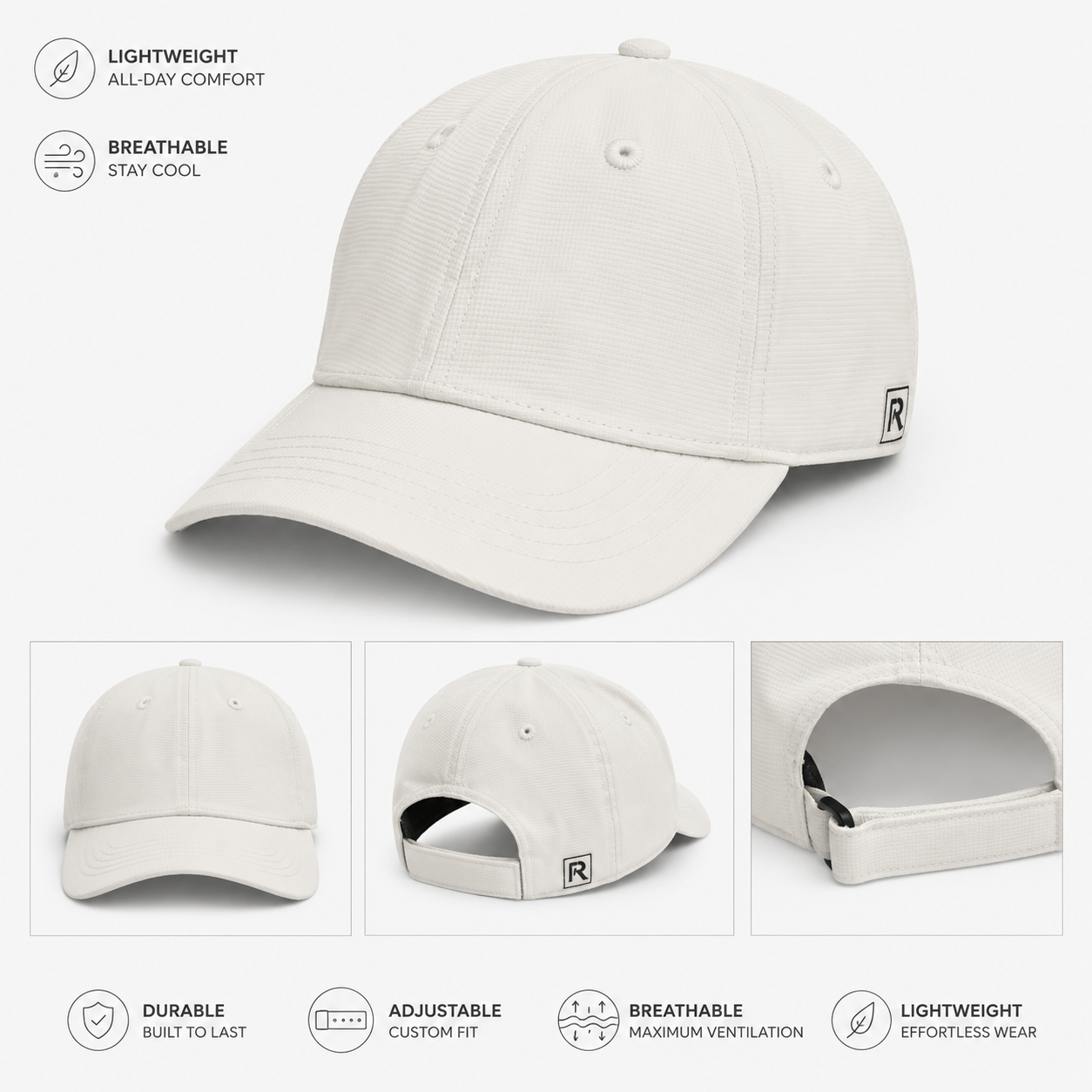 Hat -Performance Tan Embroidered Patch