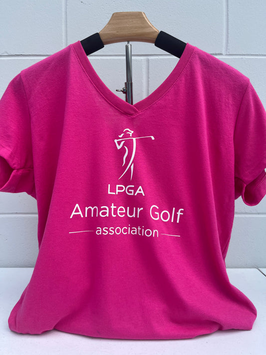 Raspberry VNeck Tee shirt