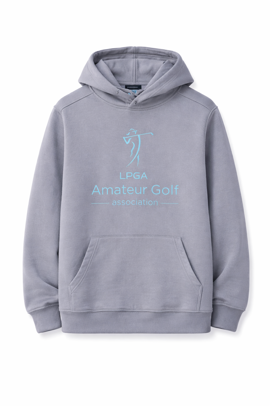 Hooded Sweatshirt - Summer weight Grey with Blue Logo